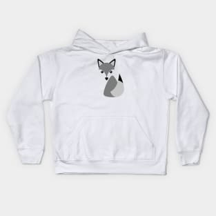 Cute Little Husky Dog Wolf Logo Illustration Kids Hoodie